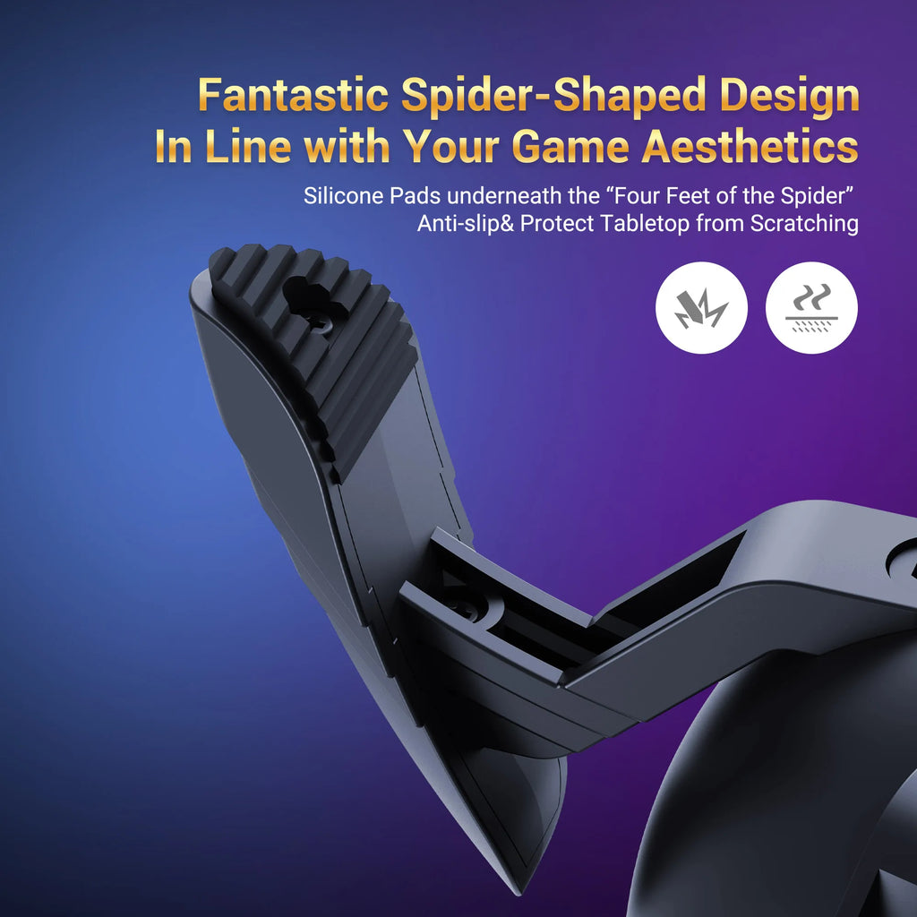 🎧🕷️ Suporte para Headset Spider RGB – Transforme sua Mesa Gamer em um Show de Luzes! 🕷️🎧
