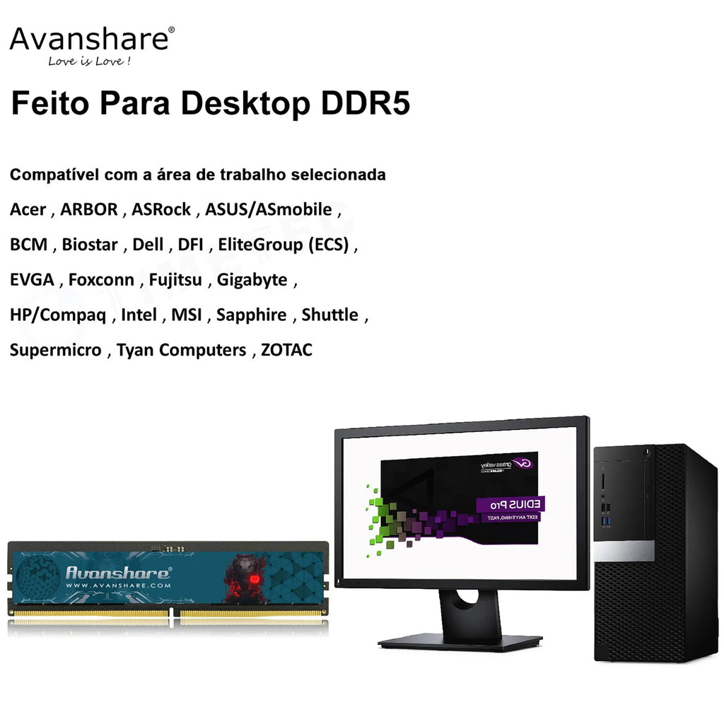Avanshare DDR5 desktop memory 