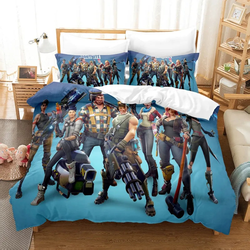 🎮🛏️ Fortnite Bedding Suit – Transforme o Quarto em um Campo de Batalha Épico! 🛏️🎮