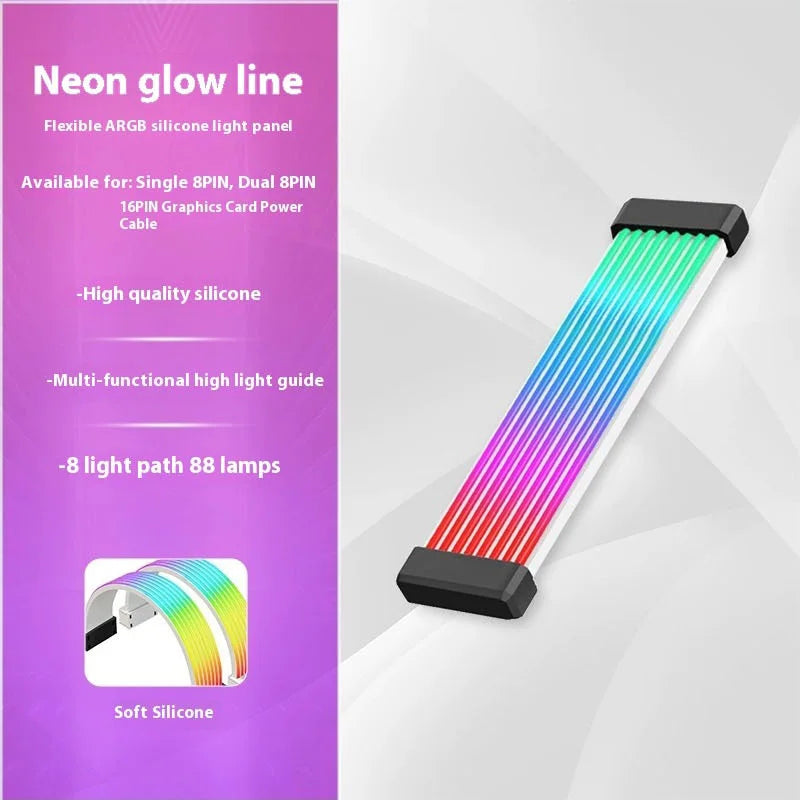 Cabo de Extensão de Energia com Iluminação A-RGB TEUCER 5V 3Pin