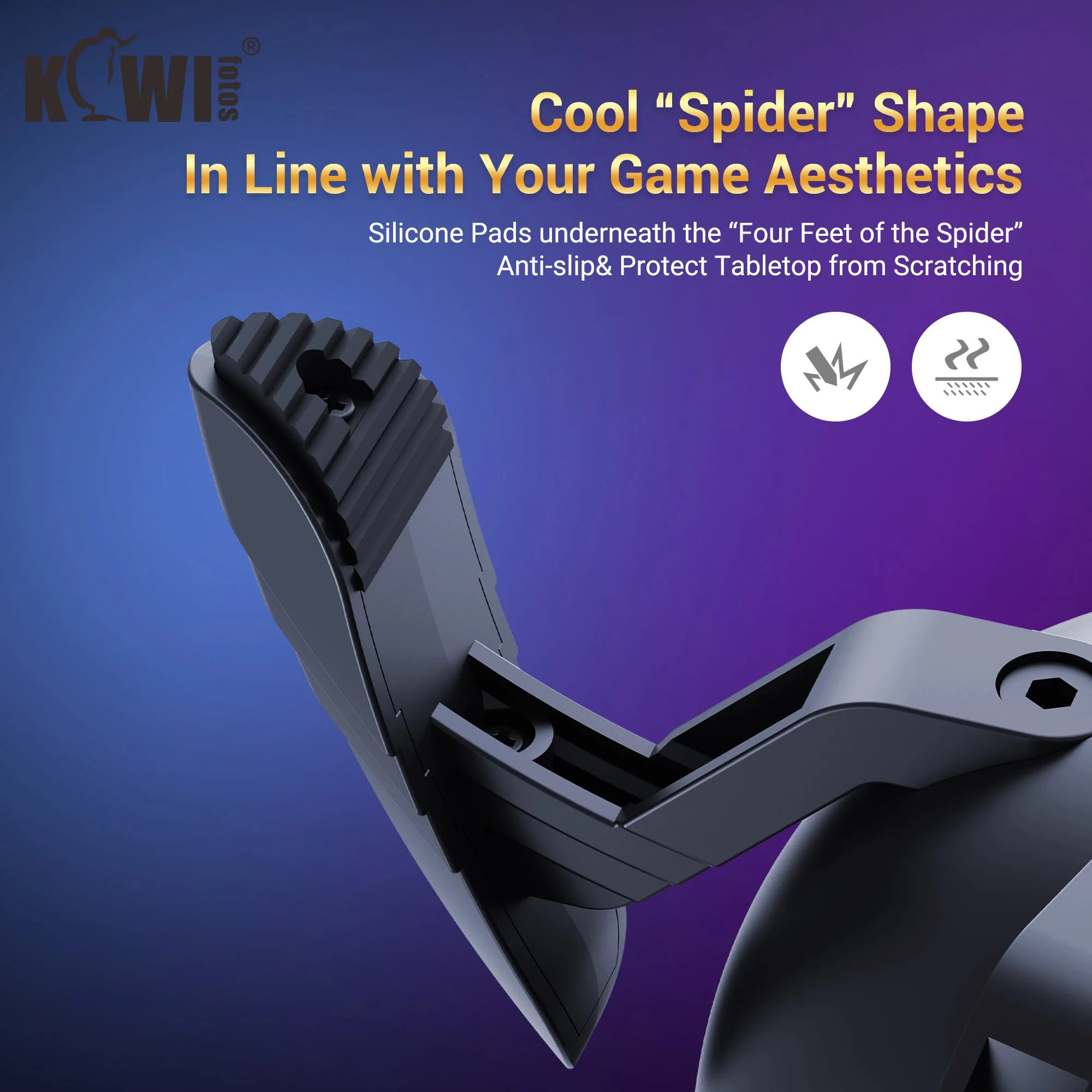 🎧🕷️ Suporte para Headset Spider RGB – Transforme sua Mesa Gamer em um Show de Luzes! 🕷️🎧