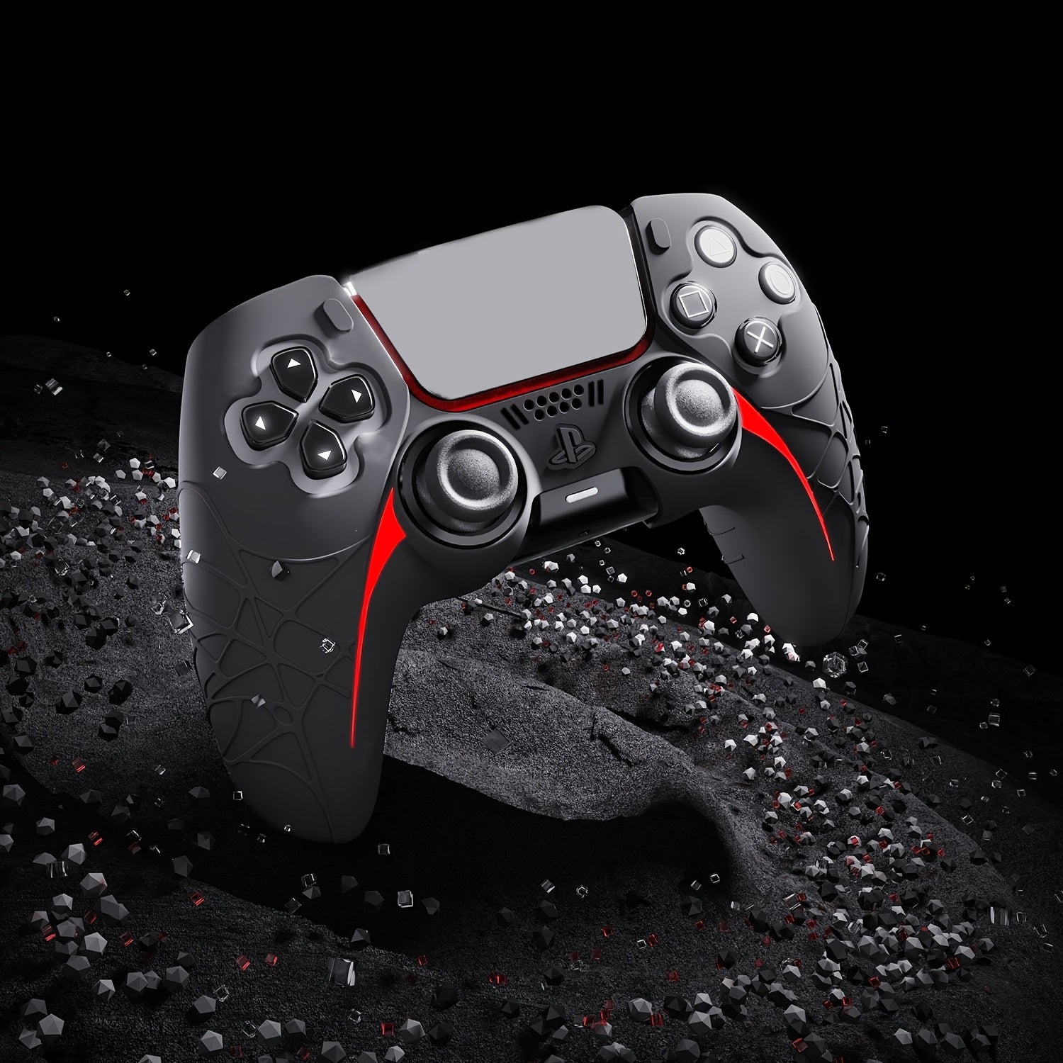 🎮 Capa de Silicone Bege para Controle PS5 + Thumb Grips & Adesivo Touchpad – Estilo e Proteção em Um Só Produto!