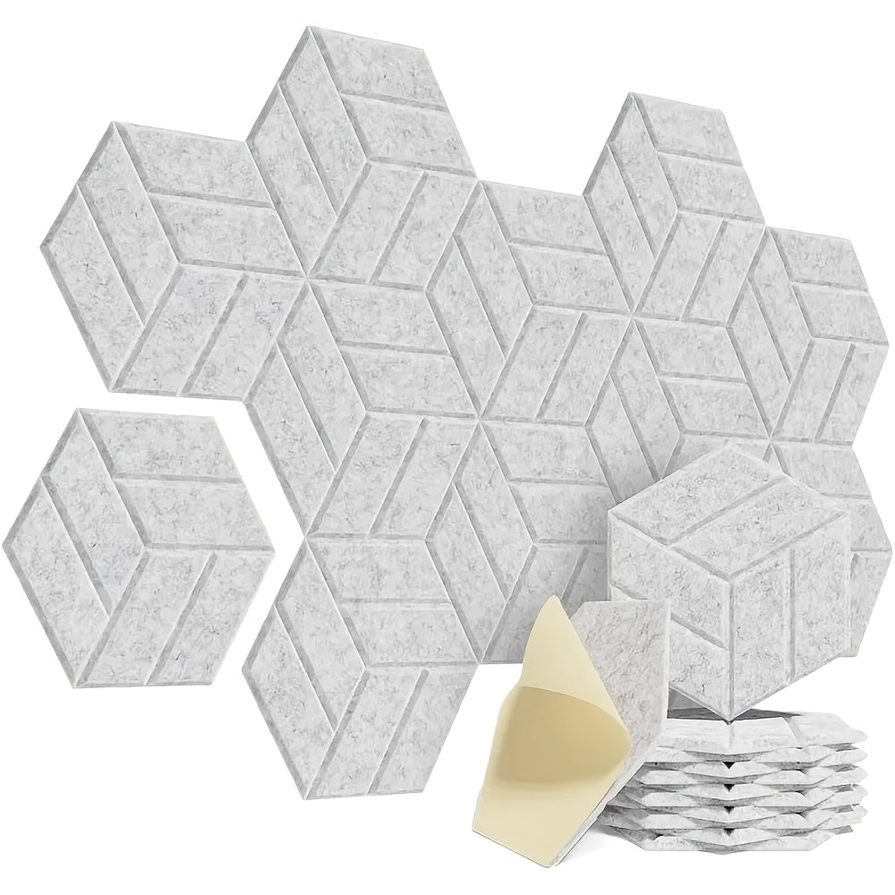 High-Density Self-Adhesive Acoustic Panels (12 pieces)