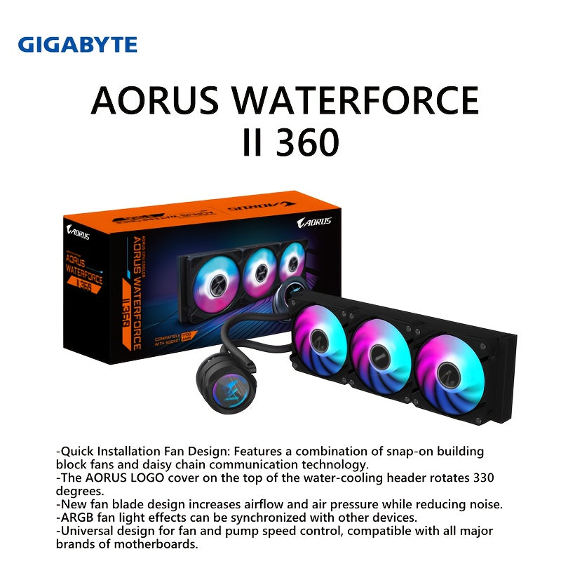 💧🔥 GIGABYTE AORUS WATERFORCE II 360 – Refrigeração Líquida de Alta Performance para Seu PC Gaming! 🔥💧