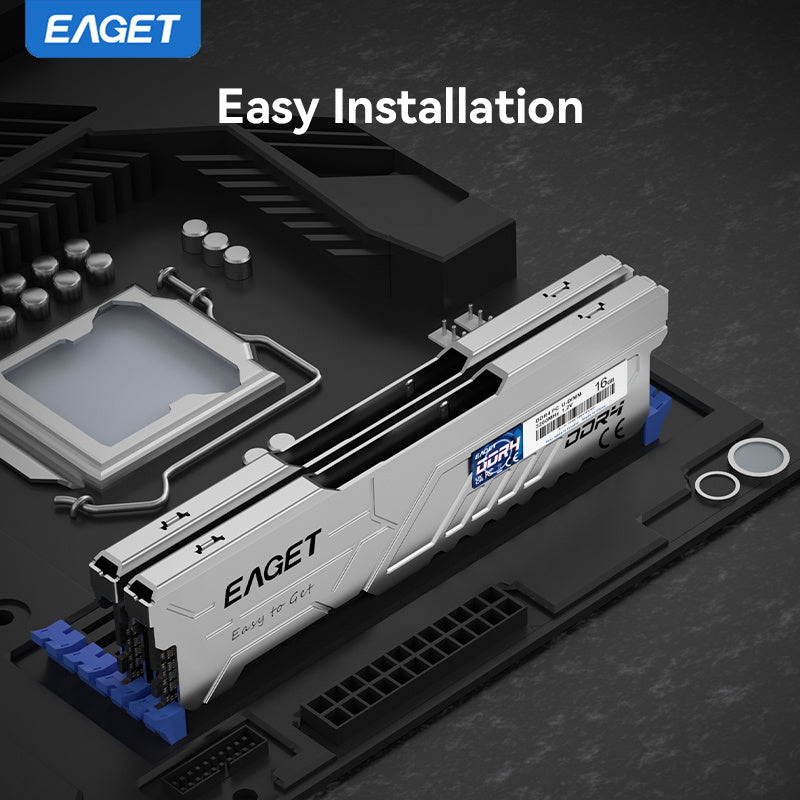 🔥 EAGET DDR4 16GB 3200MHz Gaming RAM – Desempenho, Estabilidade e Estilo em Cada Jogada! 💻⚡