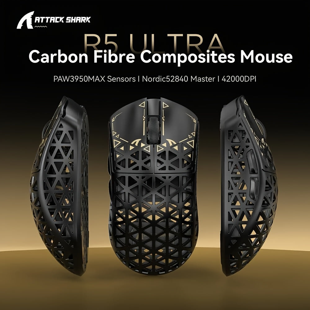 🦈💥 ATTACK SHARK R5 Ultra – O Tubarão dos Mouses Gamer 8K!