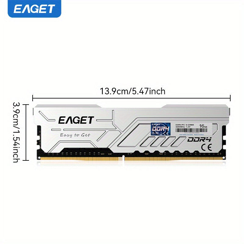 🔥 EAGET DDR4 16GB 3200MHz Gaming RAM – Desempenho, Estabilidade e Estilo em Cada Jogada! 💻⚡