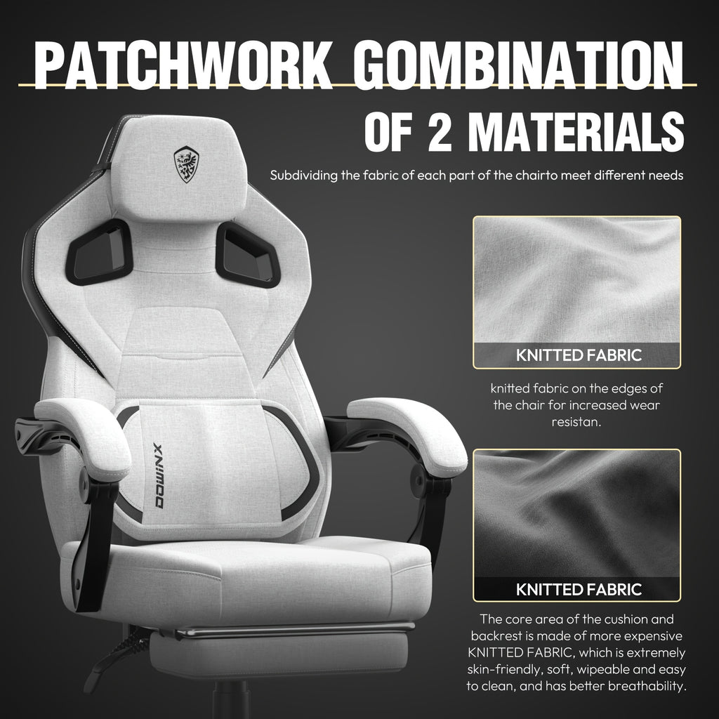 🪑Cadeira Gamer Ergonômica GOOSEA com Apoio para os Pés – Reclinável, Design Racing, Suporte Lombar e Cabeça Ajustável, Capacidade 136 kg