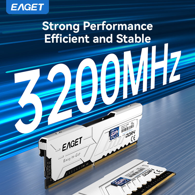 🔥 EAGET DDR4 16GB 3200MHz Gaming RAM – Desempenho, Estabilidade e Estilo em Cada Jogada! 💻⚡